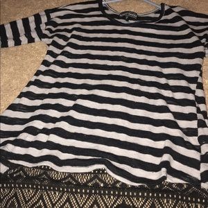 almost famous lace back sweater